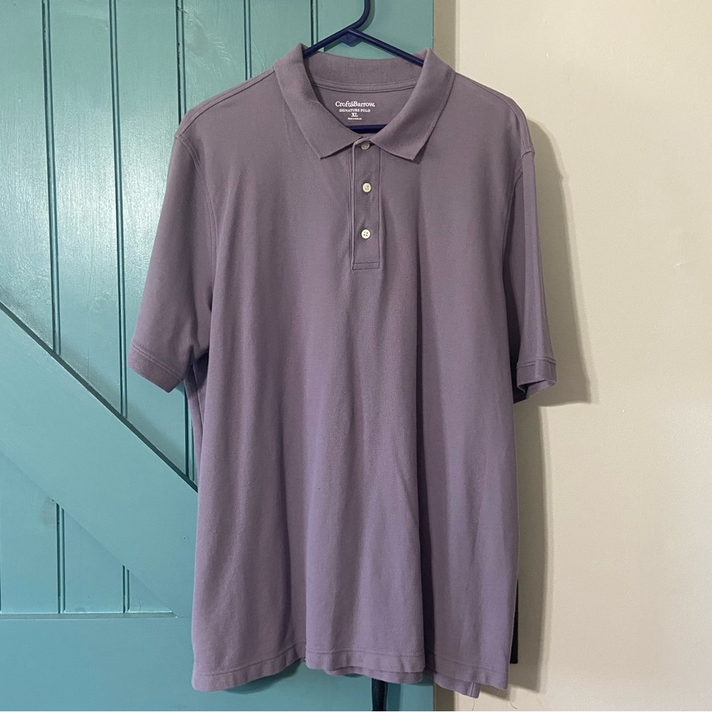 4/$15 Croft & Barrow Signature Lavender Polo XL